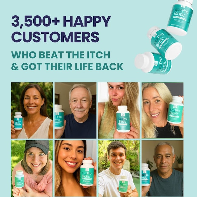 EczPro - Probiotics for Eczema, Natural Remedy, 13 Histamine-Safe Strains, Allergen-Free Formula