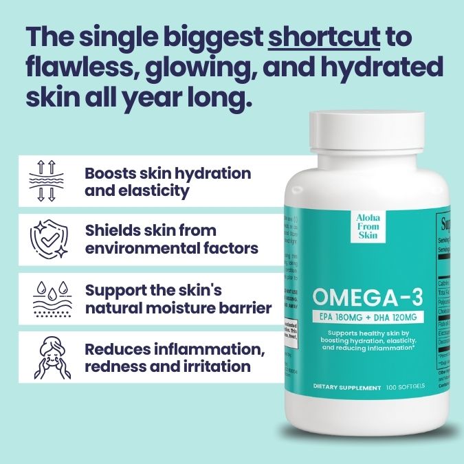 Omega-3 Fish Oil for Skin EPA 180mg + DHA 120mg