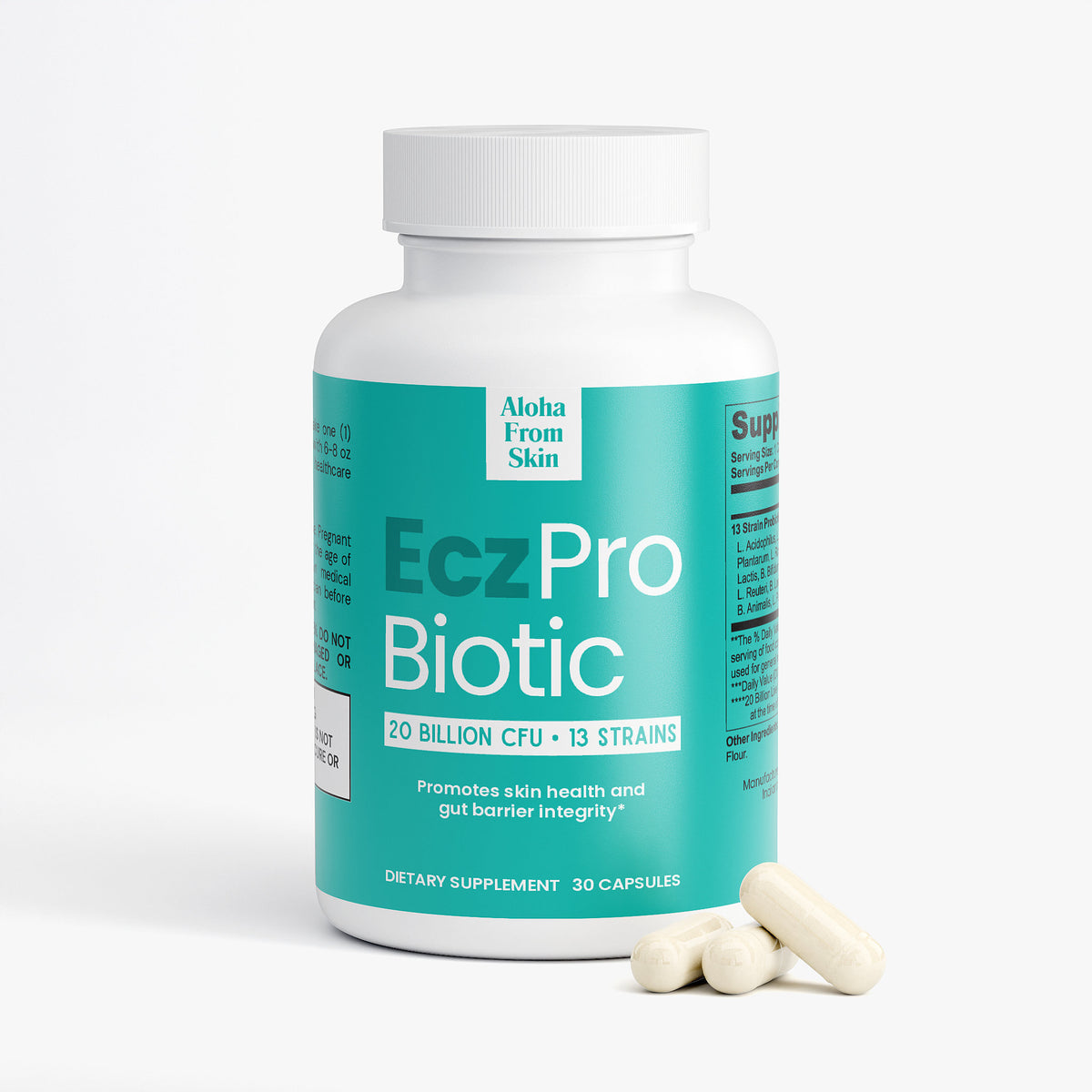 EczPro - Probiotics for Eczema, Natural Remedy, 13 Histamine-Safe Strains, Allergen-Free Formula
