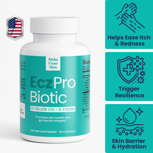 EczPro - Probiotics for Eczema, Natural Remedy, 13 Histamine-Safe Strains, Allergen-Free Formula