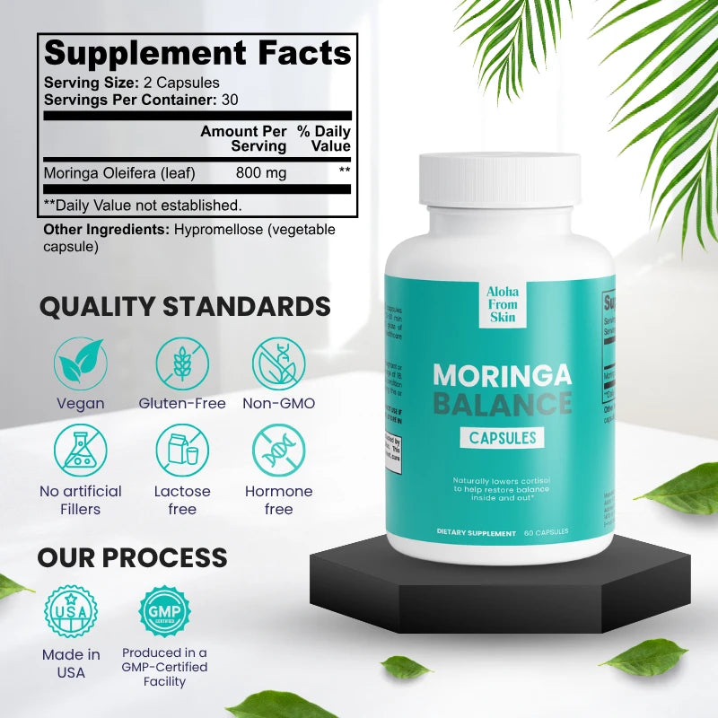 Moringa Balance – Naturally lowers cortisol to help restore balance inside and out