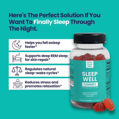 Sleep Well Gummies - Melatonin with Passiflora - Restful Sleep for Eczema Relief | Vegan