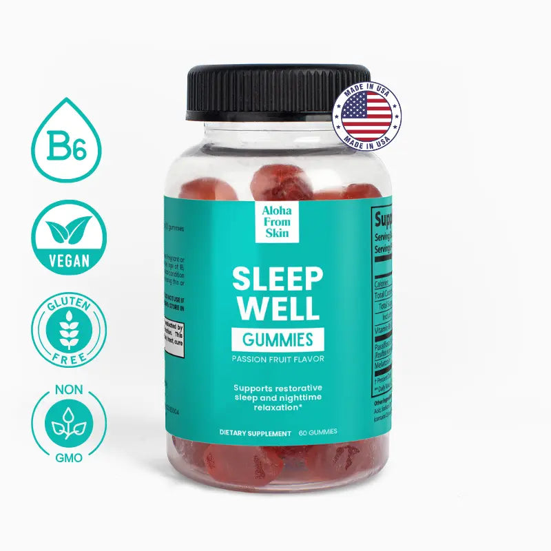Sleep Well Gummies - Melatonin with Passiflora - Restful Sleep for Eczema Relief | Vegan