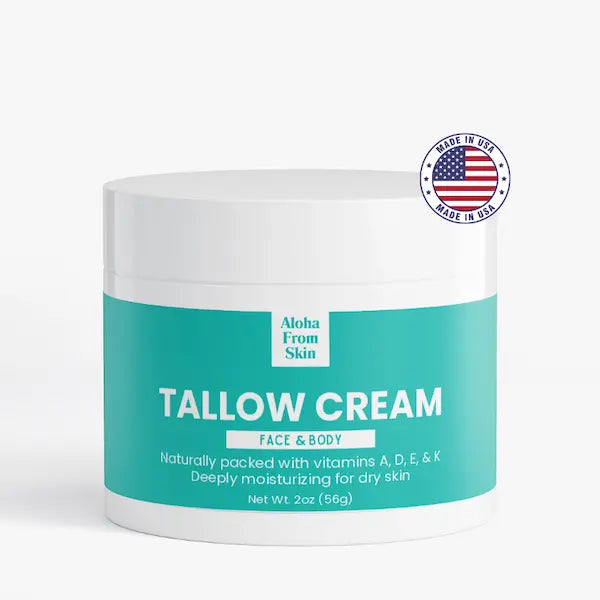 Grass-Fed Tallow Cream for Eczema – Organic, Deeply Moisturizing, Chemical-Free, Vitamins A, D, E & K