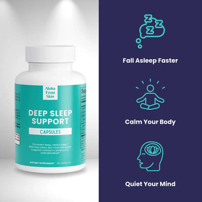 Deep Sleep Support – Valerian, GABA & Melatonin for Restorative Sleep