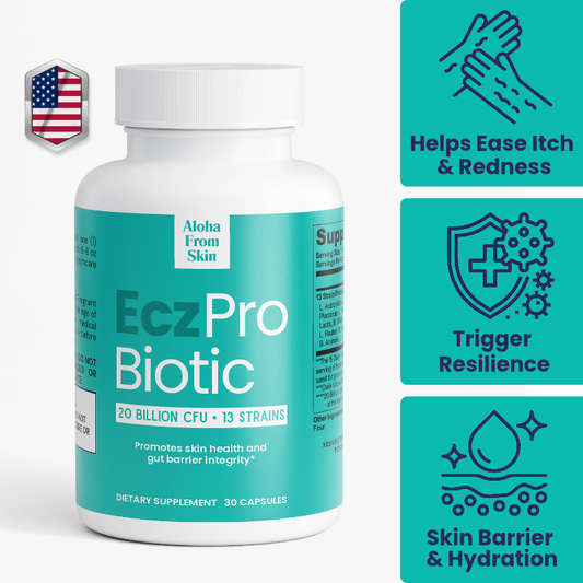 EczPro - Probiotics for Eczema, Natural Remedy, 13 Histamine-Safe Strains, Allergen-Free Formula
