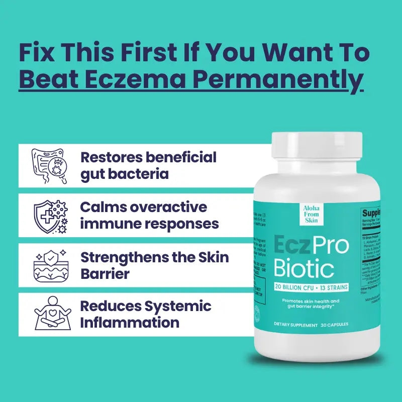 EczPro - Probiotics for Eczema, Natural Remedy, 13 Histamine-Safe Strains, Allergen-Free Formula