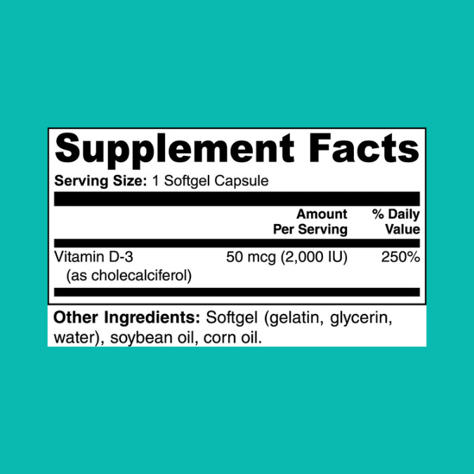 Vitamin D3 for Eczema 2,000 IU Extra Strength